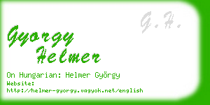 gyorgy helmer business card